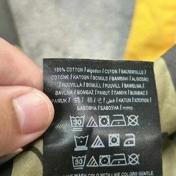 Guess Shirt Mens Size Large Green Frankie Camo Button Up Cotton Casual - Picture 7 of 9